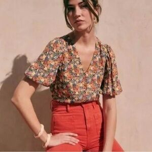 Sezane Floral Blouse - Multicolor